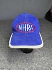 Vintage NHRA Hat Cap Strap Back Blue White Drag Racing Championship Mens 90s