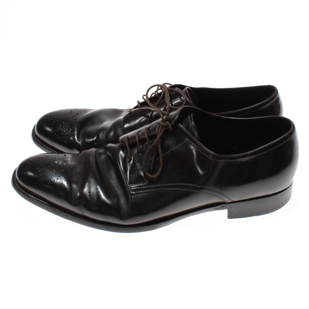Brioni Dark Brown Leather Woven Toe Derby Shoes BRIONI Suede Derby Shoes for Men | MR PORTER main image 3