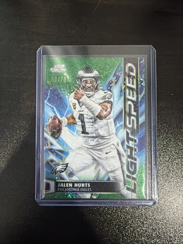 2025 Topps Chrome Cosmic Jalen Hurts ‘LIGHTSPEED’ Green Stardust /75 COLORMATCH