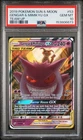 2019 POKEMON SUN & MOON TEAM UP #53 GENGAR & MIMIKYU GX PSA 10