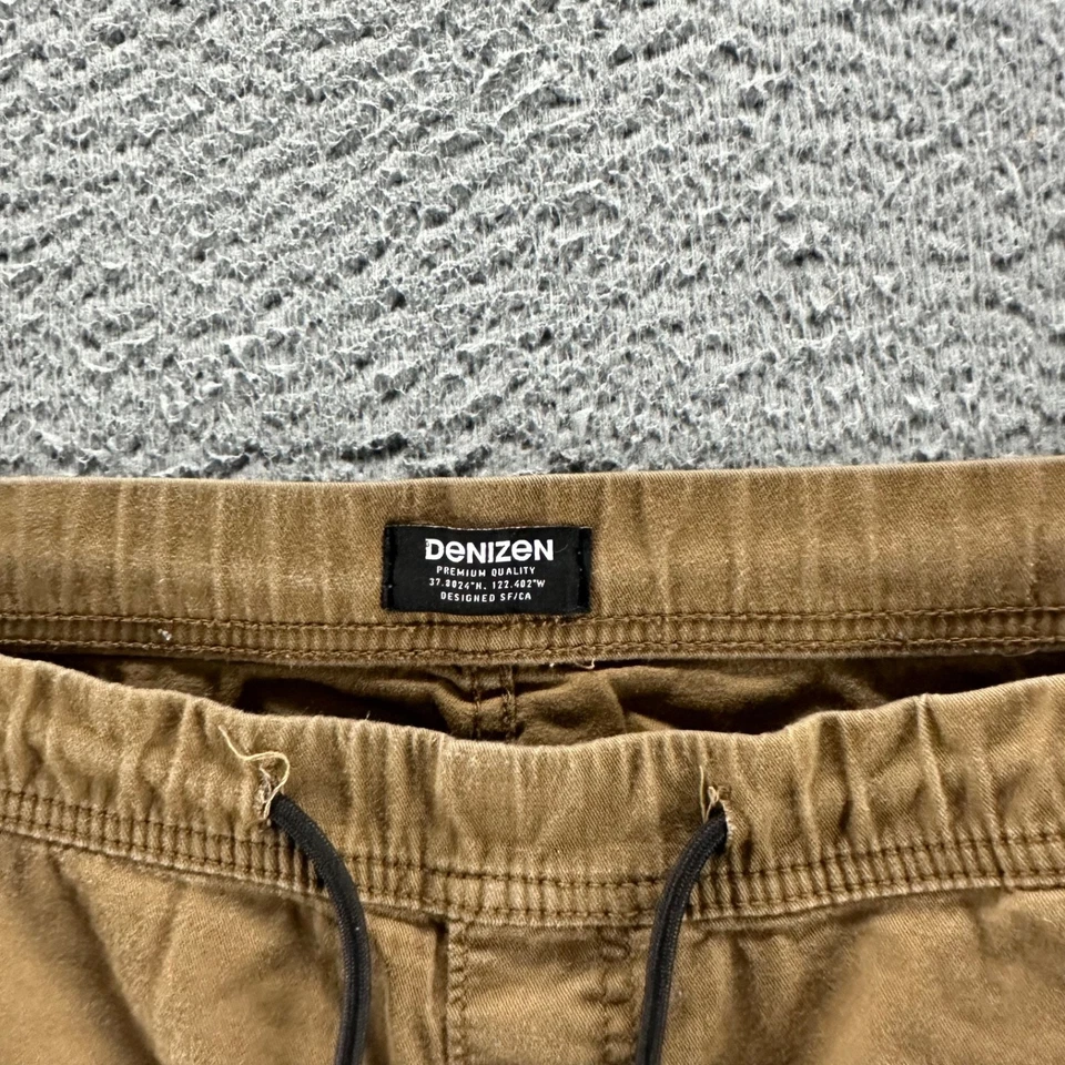 Calça jogger Denizen Levis masculina XXL marrom algodão stretch ajuste cônico - Imagem 3 de 4