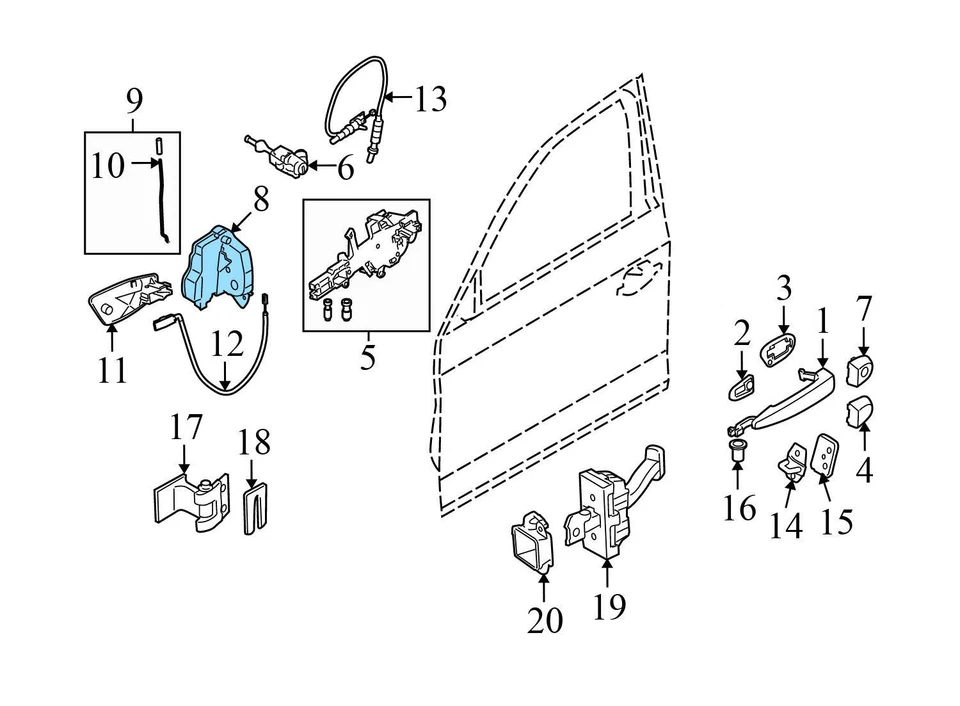 BMW 135I 2008-2013 - Pestillo de puerta delantera derecha / Actuador de bloqueo 7202146 Foto 3 de 4