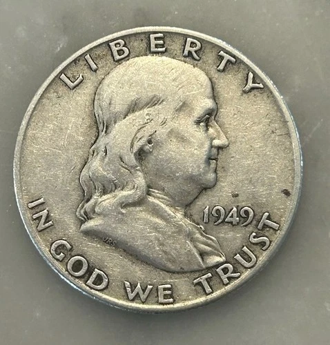 1949-D Franklin Half Dollar - VG - Very Good - 90% Silver