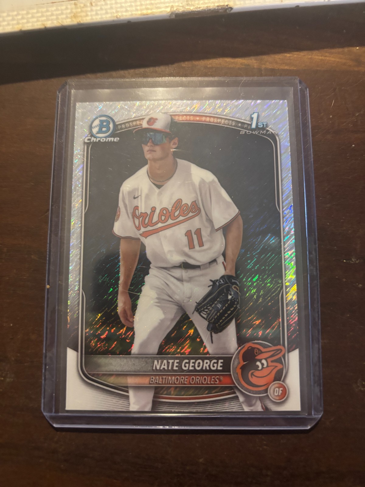 2025 bowman chrome Nate George Shimmer 1st Bowman