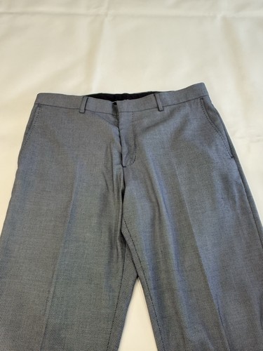Zara Men’s Pants Trousers Sz 32 Grey Tweed Slacks Business Casual a - Picture 4 of 8