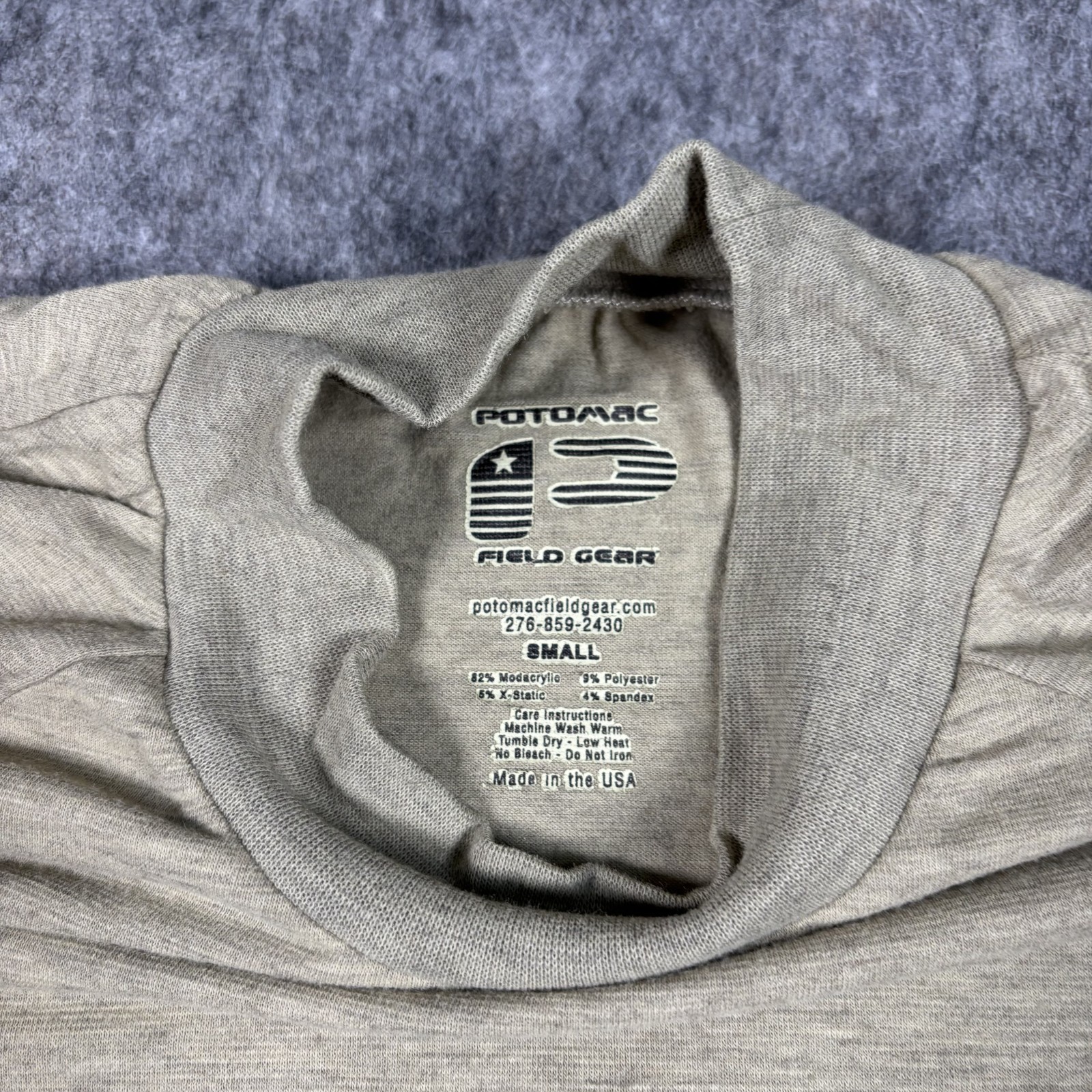 Potomac Field Gear FROG Long Sleeve Shirt Base Layer Men Small Tan Army Military