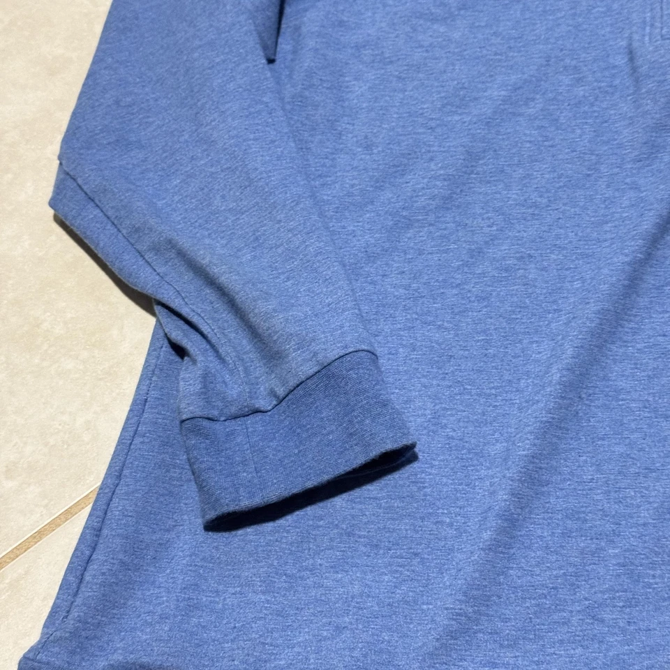 Travis Mathew Sweater Mens Large Blue Quarter Zip Pullover Golf Stretch Logo Foto 4 de 4