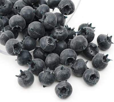 Artificial Blueberry 50Pcs Fake Blueberry Lifelike Blueberries Simulation Blue