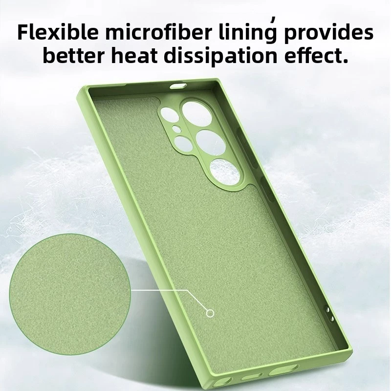 Solid Color Silicone Case for Samsung Galaxy S25 S24 S23 S22 S21 S20 Ultra Plus Foto 3 de 4