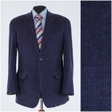 Mens Purple Corduroy Blazer 44S UK Size ALAN FLUSSER Cotton Sport Coat Jacket