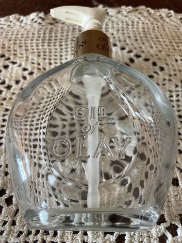 Vintage Limited Edition Oil of Olay Beauty Fluid Lotion 5oz Glas Pumpflasche