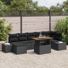 Set Divano da Giardino con archiviazione 8 pcs Poly Rattan Lounge Esterno vidaXL