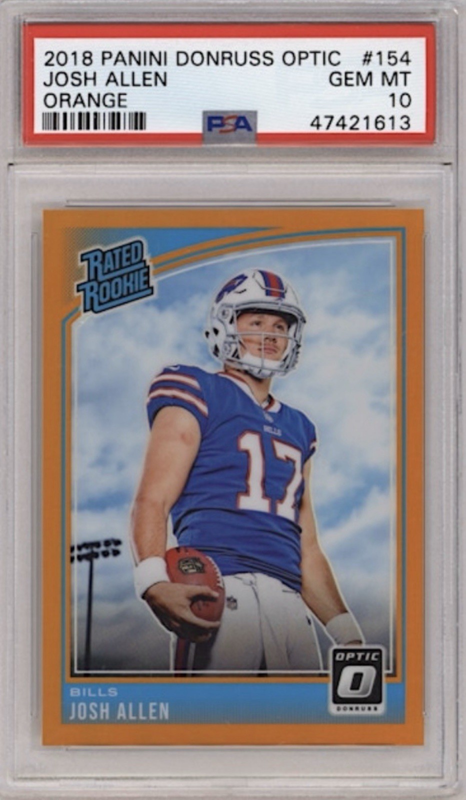 Josh Allen Panini Donruss Optic #154 Orange