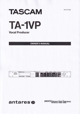 Bedienungsanleitung-Owner's Manual für Tascam TA-1VP 