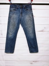 Calvin Klein Mens Relaxed Straight Jeans Size 34 Blue Mid-Rise 5 Pockets