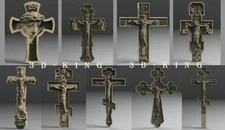 9 Pcs 3D STL Models CROSS & JESUS for CNC Router Aspire 3D Printer Engraver 