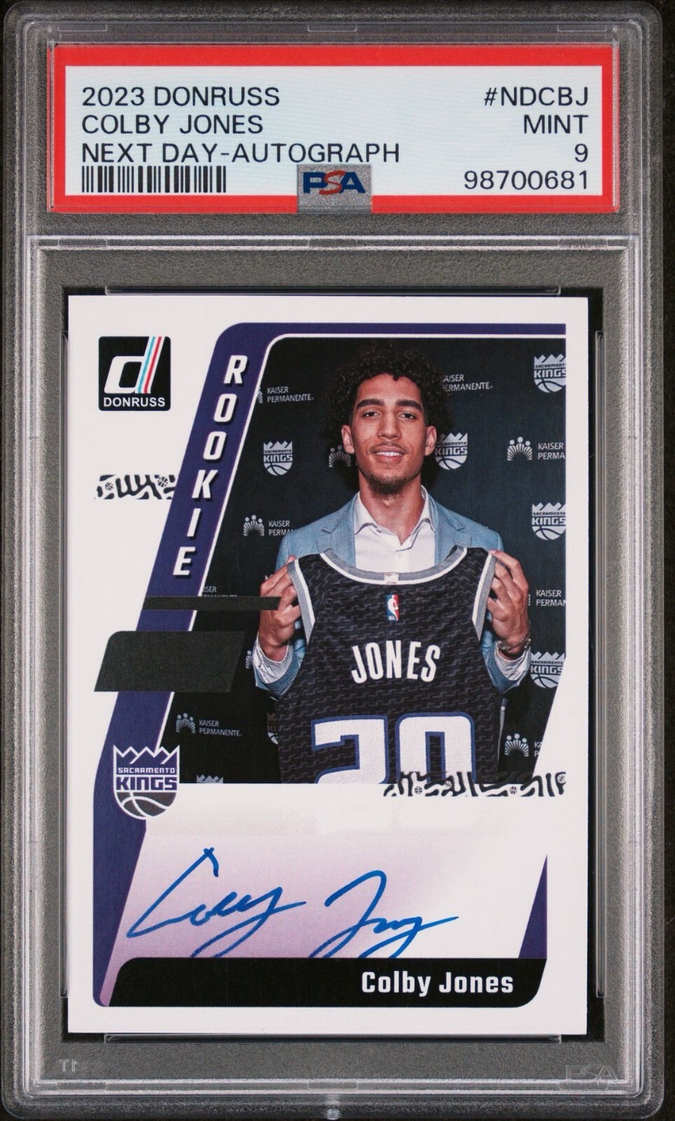 2023-24 Panini Donruss - Next Day Autographs Colby Jones #ND-CBJ (AU, RC)