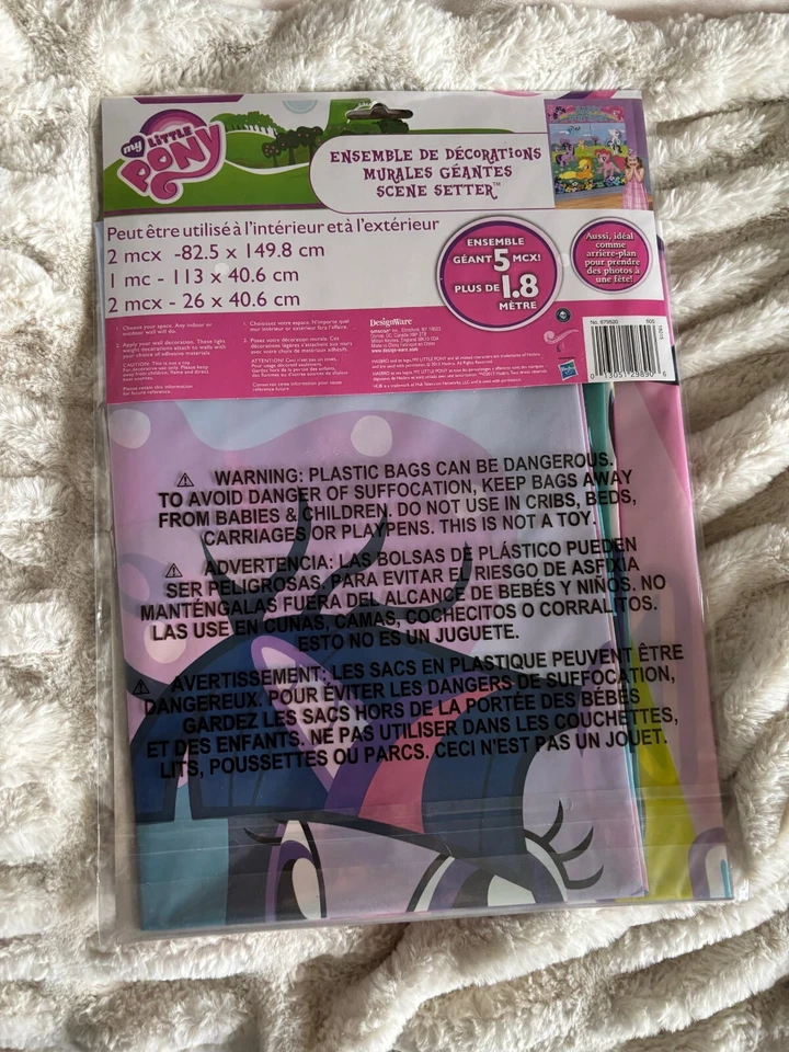 2013 MY LITTLE PONY Scene Setter HAPPY BIRTHDAY Party Wall Decor MLP Pinkie Pie - Image 2 of 2