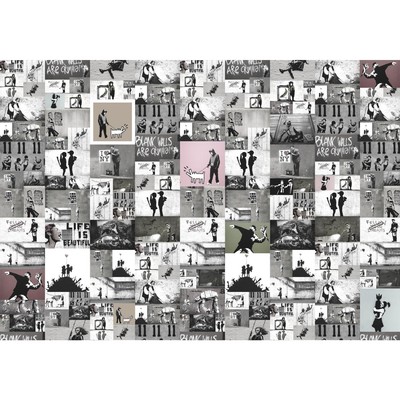 Fototapeten Tapete Fototapete Vlies Banksy Collage Bild ...