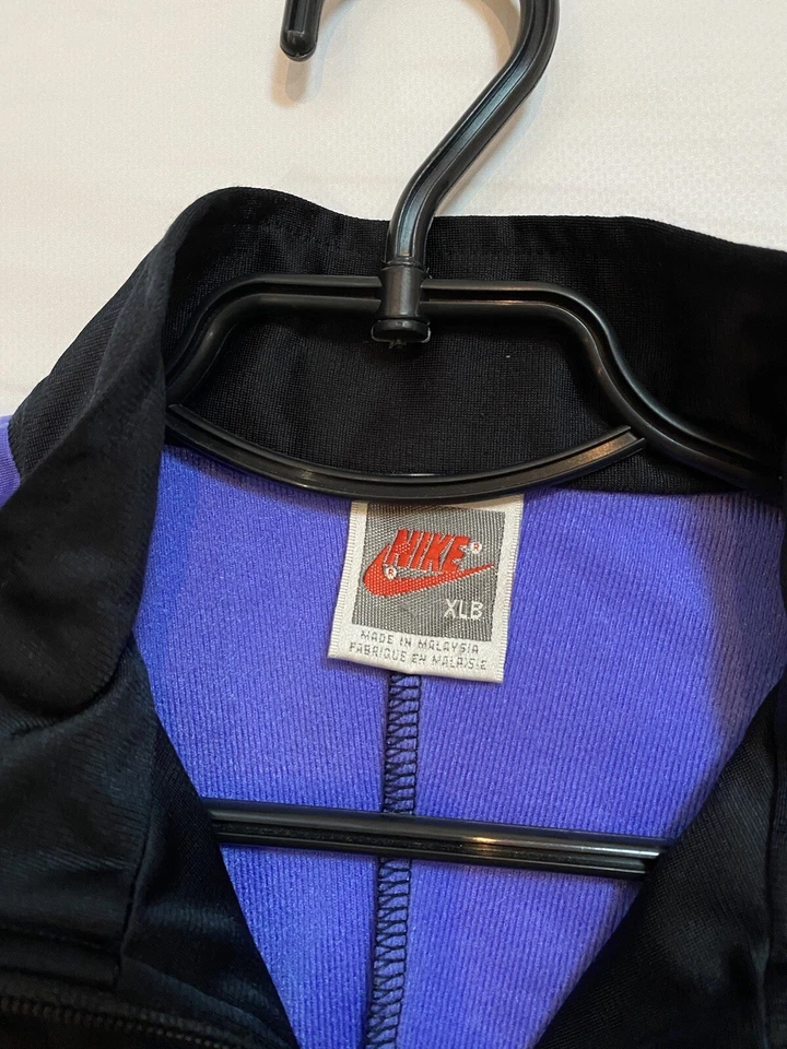 Sudadera De Colección Nike Olimpic Retro Otoño Cremallera YXL Multicolor Años 90 Rara Logo Grande Foto 3 de 4