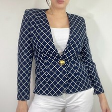 Givenchy Couture Vintage 90s Navy Blue Blazer Size 42 Uk 12 Veste Marine Jacket