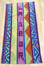 Vintage L.A. Gear Beach Towel 1990s Thick Colorful 57" x 30"