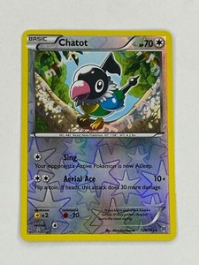 Pokemon CHATOT 128/162 - XY BREAKthrough - RARE Rev Holo - 2015