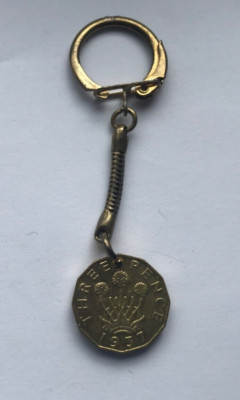 Schlüsselanhänger Threepence 1937