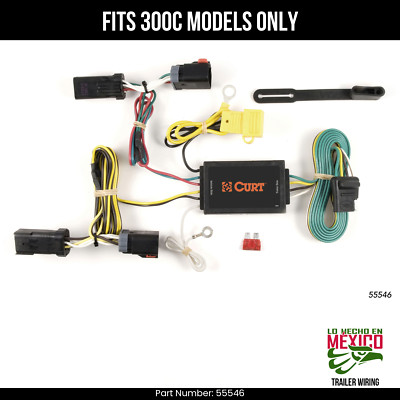 For 05-07 Chrysler 300 4 Pin Trailer Wiring Plug Fits 300C Models Only Curt Wire