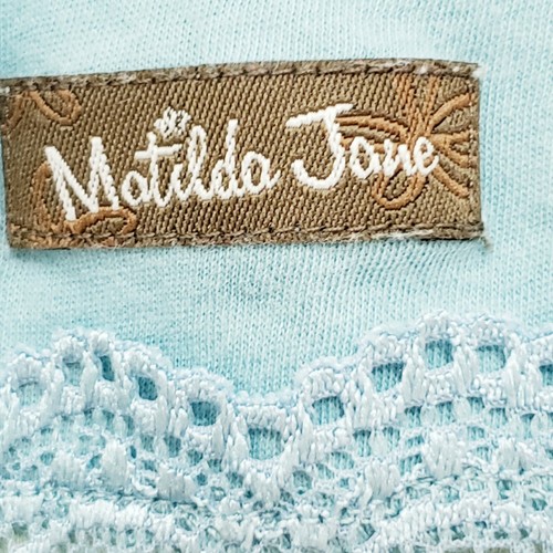 Matilda Jane Top Tank Lace Teal Blue Top Reversible Size S to M Knit Boho Lined - Picture 4 of 5