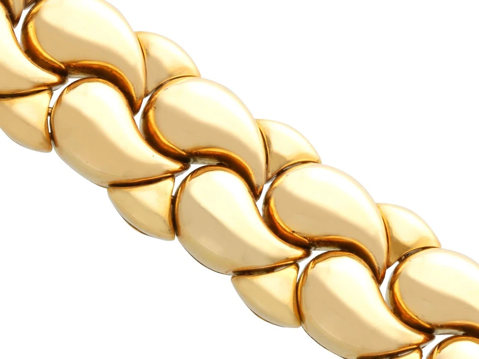 Brazalete de cachemir de oro amarillo de 18 quilates de Chopard vintage suizo circa 1990 Foto 4 de 4