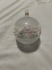 Vtg Glass Beaded Christmas Ornament Department 56 Czech Republic Snowflakes 4  P
