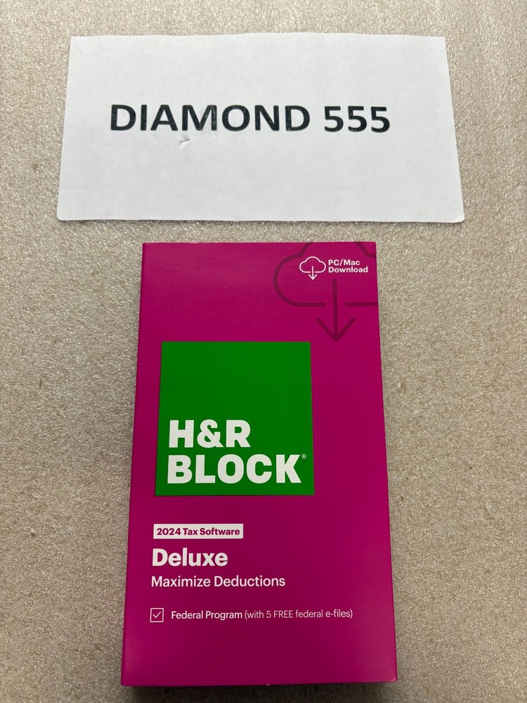 H&R Block Tax Software Deluxe 2024 Federal Only Edition  