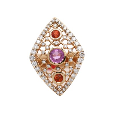 Einzigartiger orange/rosa Saphir Ring
