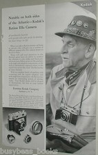 1956 Kodak advertisement, Retina IIIc camera, older gentleman hunter