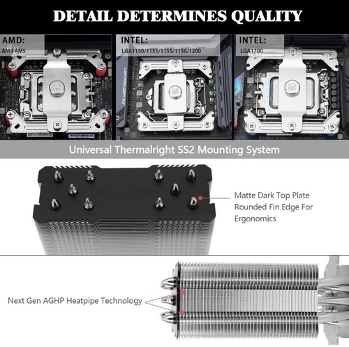 Thermalright Assassin X120 Refined SE CPU Air Cooler 4 Heat Pipes TLC12C PWM - Picture 3 of 7