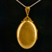 Pendentif Porte-photo Antique En Or Rose 18k Avec Perles - Circa 1880, Collier Mi-long