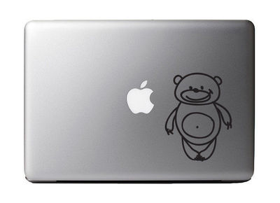 Kids Animal Doodles Bear Vinyl Decal for Apple MacBook Dell Laptops