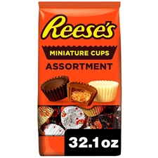 REESE'S Miniatures Assorted Flavored Peanut Butter Cups Candy Party Pack 32.1 oz