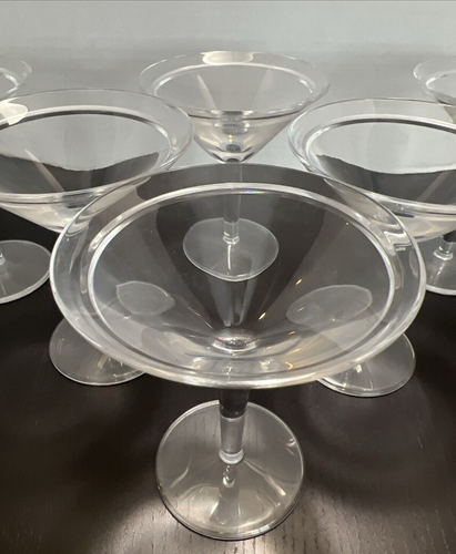 David by Waterford Crystal Martini Glasses Marc Jacobs Set of 6 Mint - Picture 2 of 3