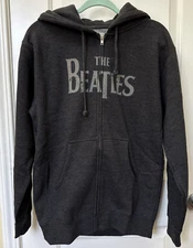 The Beatles Band Full-Zip Fleece Hoodie Sweatshirt Size Small Official Licensed
