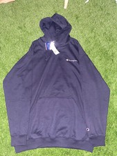 CHAMPION MENS BIG AND TALL LOGO NAVY BLUE HOODIE SIZE 2XLT NWT 55