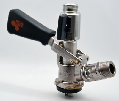 Korb Zapfkopf mit Absperrhahn von Micro Matic Typ S Keg Verschluss Co2 5/8''
