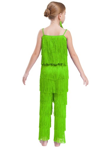 Girls Outfits Dress-up Crop Tops And Pants Show Costumes Solo Dancewear Teens - Picture 32 of 88