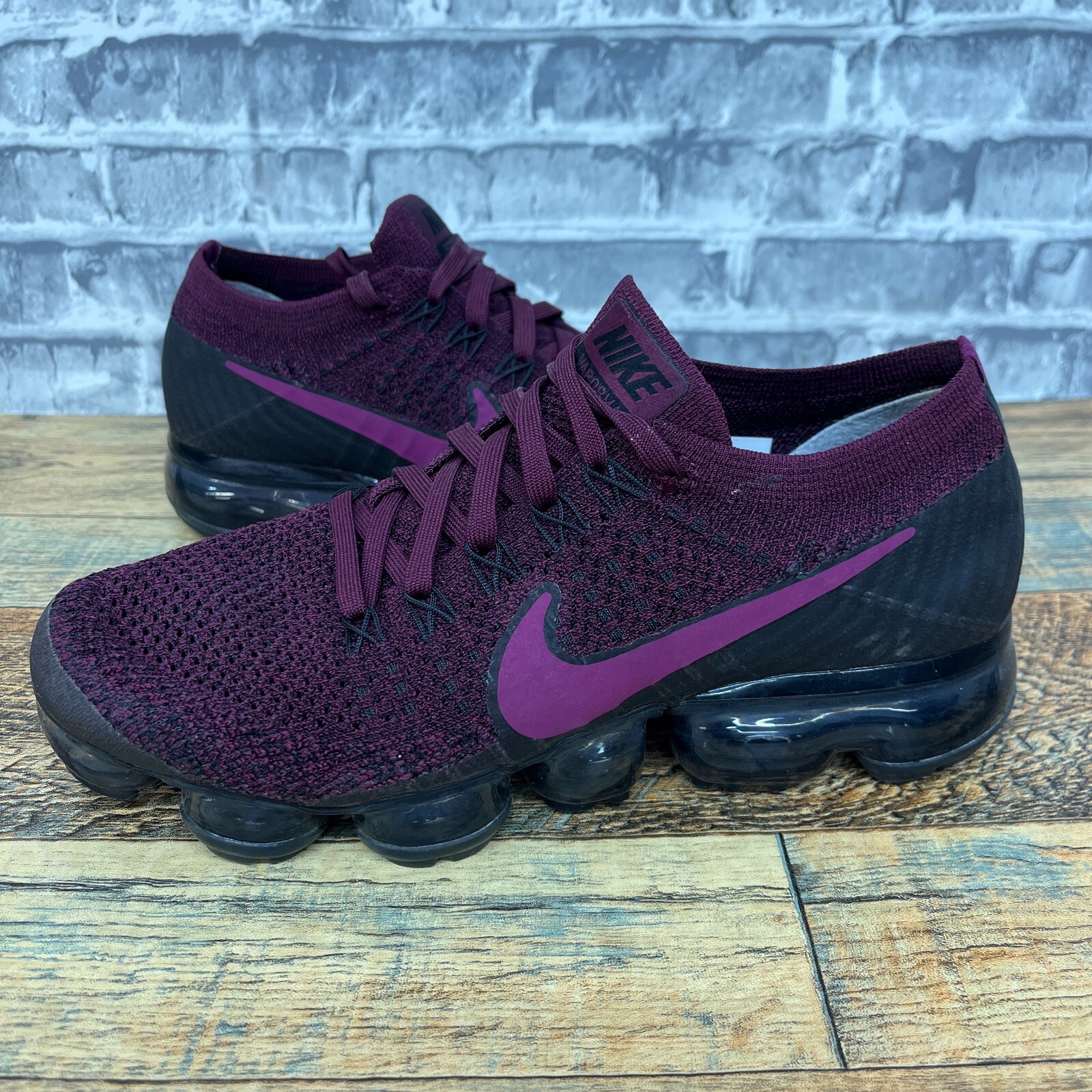 Nike Air Vapormax Flyknit Tea Berry Purple Black Womens Size 7 Rare  849557-605 | eBay