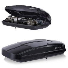 15 Cu. Ft. Rooftop Cargo Box Luggage Carrier Key Dual-side Opening Glossy Blac 15 Cu. Ft. Rooftop Cargo Box Luggage Carrier Key Dual-side Opening Glossy Blac