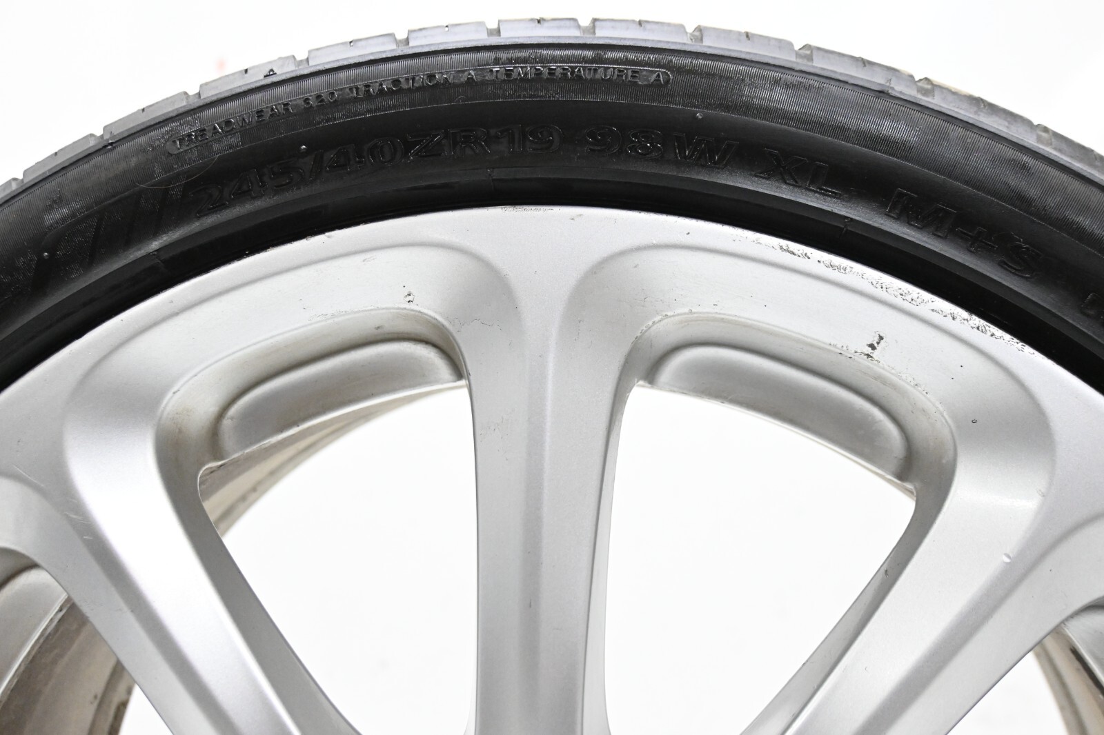 ⭐ 03-12 Maserati Quattroporte 19" Front 9 Spoke Rim Wheel Tire Silver Oem