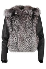 Vince Fox Fur And Leather Jacket Medium