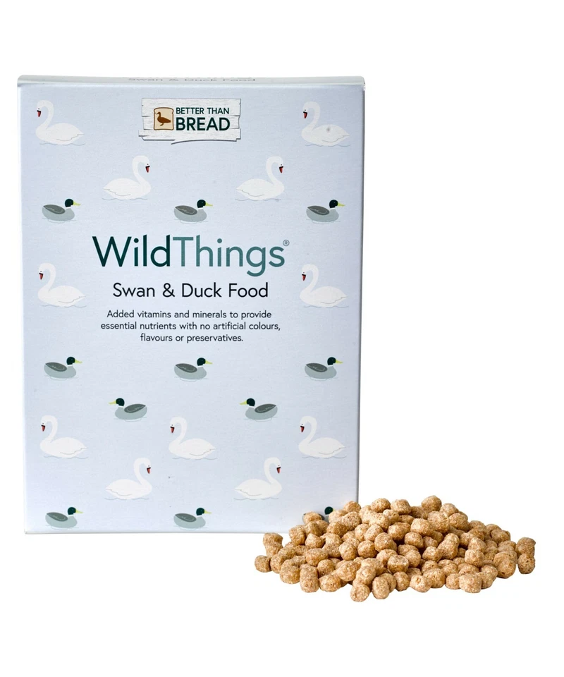WILDTHINGS Wild Thing's Swan & Duck Food 1 kg Waterfowl Floating Pellets Meal (clear bag)