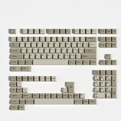 140 Keys Retro Gray Russian Root UTA95 PBT Keycaps Cherry Profile Key Caps Set